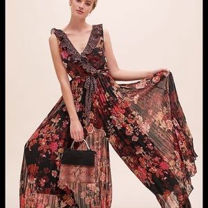 Anthropologie NWT Kachel Floral Pleated Jumpsuit✨
